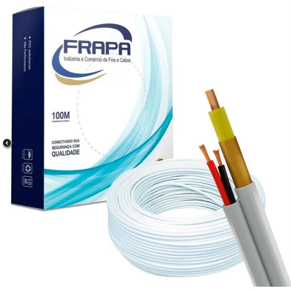 CABO COAXIAL 4MM SMART DUPLA BLINDAGEM + BIP 26 AWG – ALUMÍNIO COBREADO – 100M