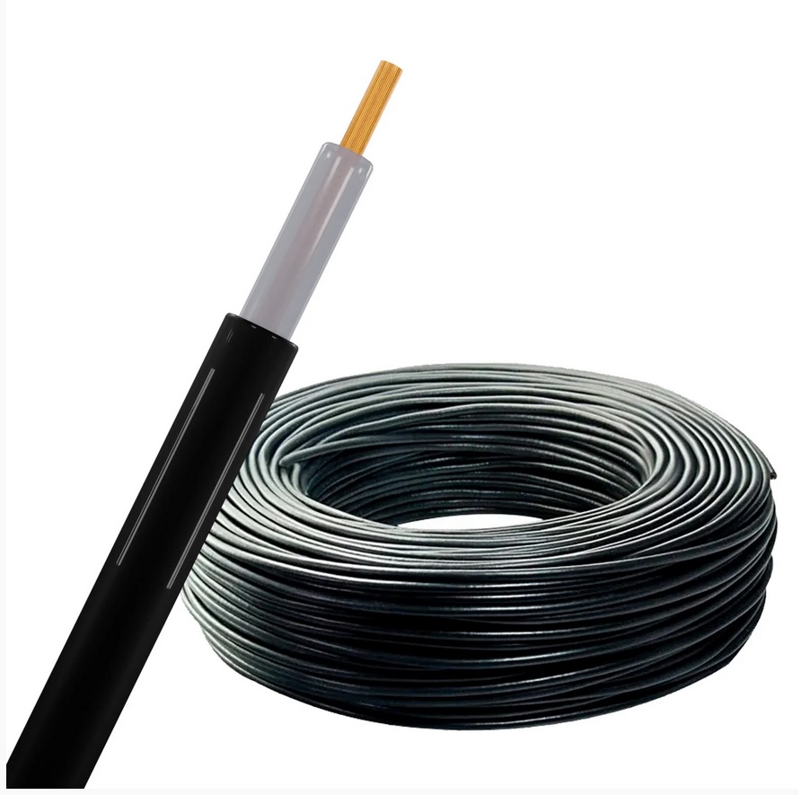 CABO ALTA ISOLAÇÃO 5MM COBRE 100M PRETO - Imagem 2