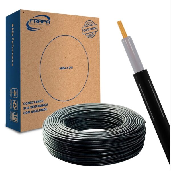 CABO ALTA ISOLAÇÃO 5MM COBRE 100M PRETO